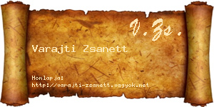 Varajti Zsanett névjegykártya